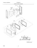 CONTROL PANEL/DOOR/MISC Diagram and Parts List for CPLMB209DCC  Frigidaire Microwave