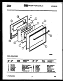 DOOR PARTS Diagram and Parts List for CGC4C5WSTD  Gibson Range