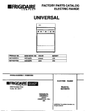 COVER Diagram and Parts List for MEF302PBWH  Frigidaire Range