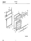 DOOR Diagram and Parts List for MRT13BSCW6  Frigidaire Refrigerator