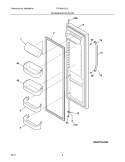 REFRIGERATOR DOOR Diagram and Parts List for FFHS2612LS1  Frigidaire Refrigerator