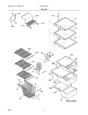 SHELVES Diagram and Parts List for FSC23LR5JM0  Frigidaire Refrigerator