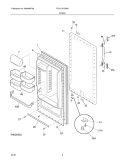 DOOR Diagram and Parts List for FRU1767GW0  Frigidaire Refrigerator