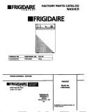 COVER Diagram and Parts List for FWS745GCS2  Frigidaire Washer