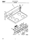 BACKGUARD Diagram and Parts List for MEF301PBDJ  Frigidaire Range