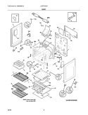 BODY Diagram and Parts List for LGGF3032KQB  Frigidaire Range