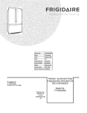COVER Diagram and Parts List for FPHG2399MF0  Frigidaire Refrigerator