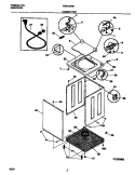 CABINET / TOP Diagram and Parts List for FWS445RBT4  Frigidaire Washer