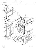 DOORS Diagram and Parts List for FRT18IQGJD0  Frigidaire Refrigerator