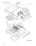 TOP/DRAWER Diagram and Parts List for FPCS3085LFB  Frigidaire Wall Oven