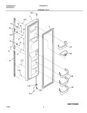 FREEZER DOOR Diagram and Parts List for FRS26H7CSB0  Frigidaire Refrigerator
