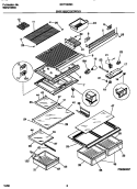 SHELVES / CONTROLS Diagram and Parts List for GRT18QNCD1  Gibson Refrigerator