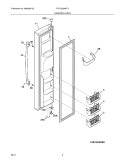 FREEZER DOOR Diagram and Parts List for FPHC2398LF3  Frigidaire Refrigerator