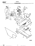 MOTOR / BLOWER / BELT Diagram and Parts List for FLSE72GCS2  Frigidaire Washer Dryer Combo