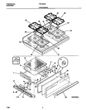 TOP / DRAWER Diagram and Parts List for FGF335CESB  Frigidaire Range