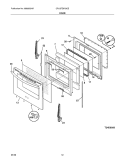 DOOR Diagram and Parts List for CPLGFZ97GCE  Frigidaire Range