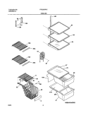 SHELVES Diagram and Parts List for FRS26KR4CB1  Frigidaire Refrigerator