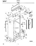 CABINET Diagram and Parts List for GRT21TRCW2  Gibson Refrigerator