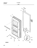 DOOR Diagram and Parts List for CFU14M2AW0  Uni Freezer