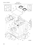 LOWER CABINET/TOP Diagram and Parts List for GCEH1642FS3  Frigidaire Washer Dryer Combo