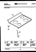 COOKTOP PARTS Diagram and Parts List for RE36BNW1  Frigidaire Range