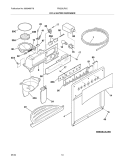 ICE & WATER DISPENSER Diagram and Parts List for FRS26LR5CB0  Frigidaire Refrigerator