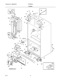 CABINET Diagram and Parts List for FGHB2844LE5  Frigidaire Refrigerator