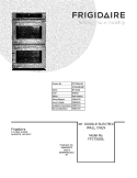 COVER Diagram and Parts List for FFET3025LSA  Frigidaire Wall Oven