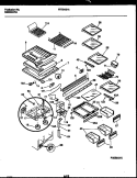 SHELVES AND SUPPORTS Diagram and Parts List for FRT24XHAD0  Frigidaire Refrigerator