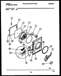 DOOR PARTS Diagram and Parts List for 47-2251-23-05  Tappan Dryer