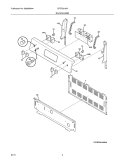 BACKGUARD Diagram and Parts List for CFEF3019MWA  Frigidaire Range