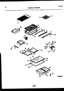SHELVES AND SUPPORTS Diagram and Parts List for FPGS18TSLW0  Frigidaire Refrigerator