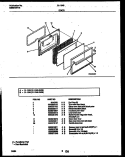 DOOR PARTS Diagram and Parts List for 31-1049-23-06  Tappan Range