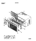 CABINET FRONT AND WRAPPER Diagram and Parts List for GAS18EW2A2  Gibson Air Conditioner