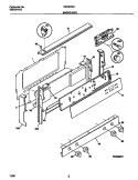 BACKGUARD Diagram and Parts List for TGF357CCTE  Tappan Range