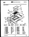 TOP DOOR PARTS Diagram and Parts List for 76-4967-00-13  Tappan Microwave Oven Combo