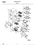 SHELVES Diagram and Parts List for F45WP26CW0  Frigidaire Refrigerator