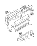 BACKGUARD Diagram and Parts List for WGF325BADB  Frigidaire Range