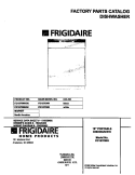 COVER Diagram and Parts List for FD1870WHS0  Frigidaire Dishwasher