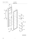 FREEZER DOOR Diagram and Parts List for PLHS239ZDBA  Frigidaire Refrigerator