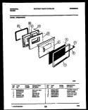 DOOR PARTS Diagram and Parts List for CP302BP2W1  Frigidaire Range