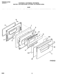 DOOR Diagram and Parts List for FGF376WESH  Frigidaire Range