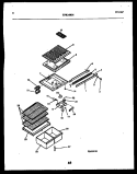 SHELVES AND SUPPORTS Diagram and Parts List for TPK160EN5D  Kelvinator Refrigerator