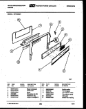 BACKGUARD Diagram and Parts List for GF740ND4  Frigidaire Range