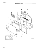 FRNT PNL, DOOR Diagram and Parts List for WDG546RGS1  Frigidaire Dryer