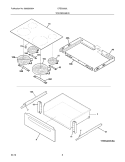 TOP/DRAWER Diagram and Parts List for CFES3025LW1  Frigidaire Range