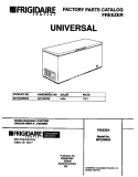 COVER Diagram and Parts List for MFC09M3BW2  Frigidaire Freezer