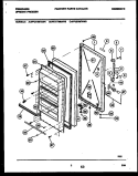 DOOR PARTS Diagram and Parts List for FFU14M7AW4  Frigidaire Freezer