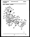 CABINET AND COMPONENT PARTS Diagram and Parts List for DG600AXD1  Frigidaire Dryer