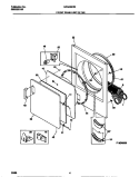 FRONT PANEL / LINT FILTER Diagram and Parts List for GDG436RBW2  Gibson Dryer
